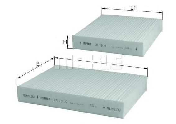 Filtro de salão Mahle Original LA191S preço, a partir de 10,90 USD