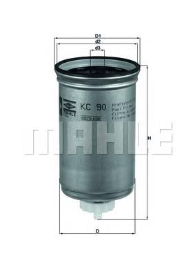 Filtro de combustível Mahle Original KC90 preço, a partir de 11,56 USD