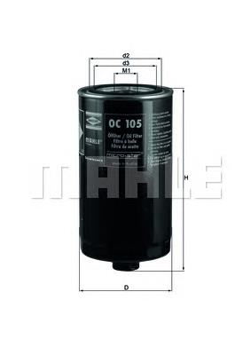 Filtro de óleo Mahle Original OC105 preço, a partir de 9,63 USD