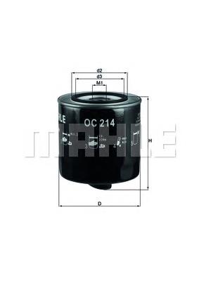 Filtro de óleo Mahle Original OC214 preço, a partir de 9,05 USD