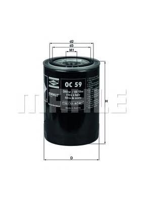 Filtro de óleo Mahle Original OC59 preço, a partir de 7,24 USD