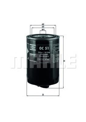 Filtro de óleo Mahle Original OC51 preço, a partir de 8,91 USD