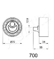 Rolo de reguladora de tensão da correia do mecanismo de distribuição de gás Subaru 13069AA036