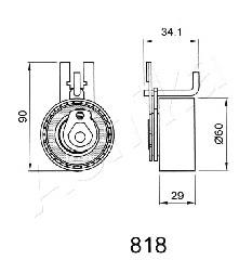 Rolo de reguladora de tensão da correia do mecanismo de distribuição de gás Ford 1562503 preço, a partir de 31,09 USD