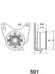 S2431742020 Hyundai/Kia Rolo de reguladora de tensão da correia do mecanismo de distribuição de gás