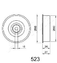 Rolo de reguladora de tensão da correia de transmissão Hyundai/Kia GT10090