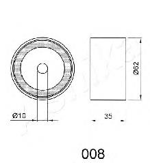Rolo de reguladora de tensão da correia do mecanismo de distribuição de gás 4663515AC Chrysler