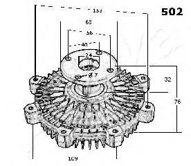 Acoplamento viscoso de ventilador de esfriamento Ashika 3605502