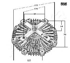 Acoplamento viscoso de ventilador de esfriamento 3605505 Ashika