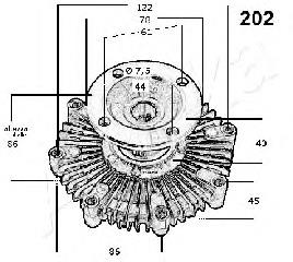 Acoplamento viscoso de ventilador de esfriamento 3602202 Ashika