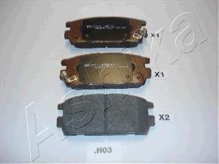 Sapatas do freio traseiras de disco 58302H1A00 Hyundai/Kia
