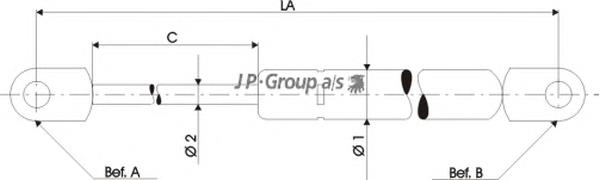 Amortecedor de tampa de porta-malas (de 3ª/5ª porta traseira) Doga 2031873 preço, a partir de 11,03 USD