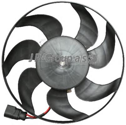 Ventilador elétrico de esfriamento montado (motor + roda de aletas) direito JP Group 1199101880 preço, a partir de 59,80 USD