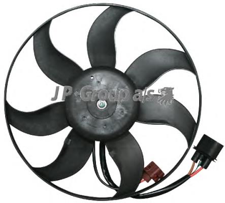 Ventilador elétrico de esfriamento montado (motor + roda de aletas) esquerdo JP Group 1199106200 preço, a partir de 105,56 USD