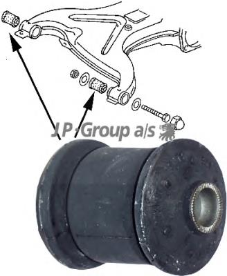 1150301000 JP Group Bloco silencioso do braço oscilante inferior traseiro