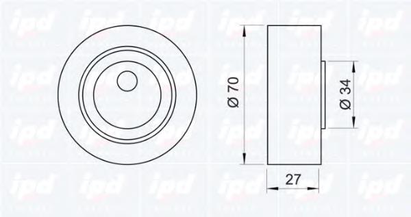Rolo parasita da correia de transmissão 9618888580 Fiat/Alfa/Lancia
