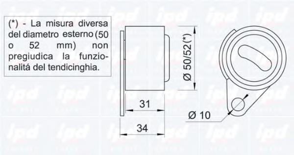 M343741 Mitsubishi Rolo de reguladora de tensão da correia do mecanismo de distribuição de gás