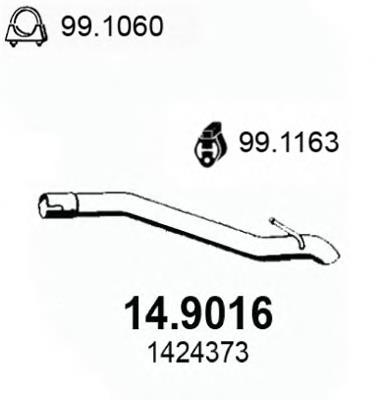 Silenciador, parte traseira 751389 Bosal