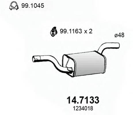 Compre 1677751 Ford Silenciador, parte traseira