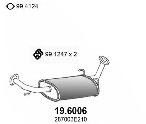 Silenciador, parte central Hyundai/Kia 287003E210 preço, a partir de 119,43 USD