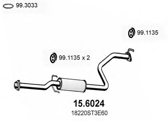 Compre 287213 Bosal Silenciador, parte central