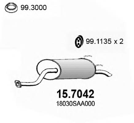 Silenciador, parte traseira Asmet 13016 preço, a partir de 97,54 USD