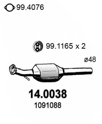 Convertidor - catalisador AS/Auto Storm 20311