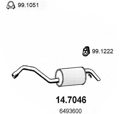 Silenciador, parte traseira Ford 1051703 preço, a partir de 38,39 USD