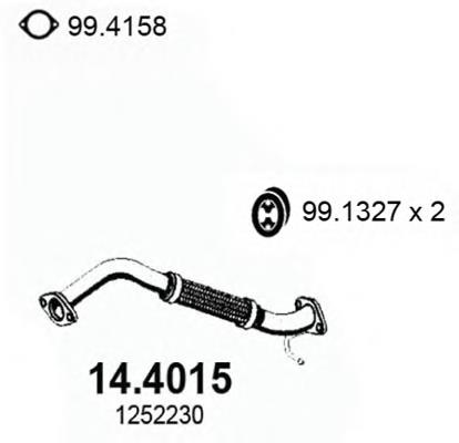 Silenciador, parte central 1478568 Ford