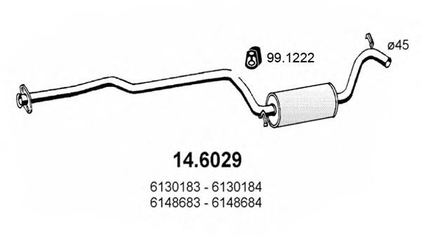 Silenciador, parte central Ford 5020044 preço, a partir de 61,31 USD