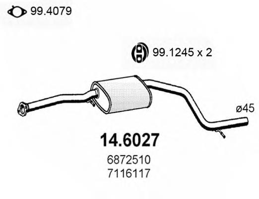 Silenciador, parte central Ford 1062189 preço, a partir de 80,18 USD