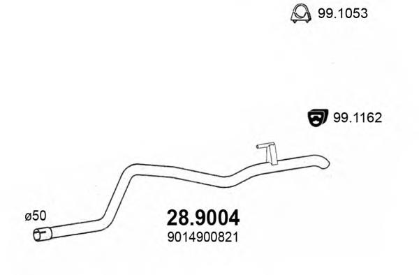 9014900821 Mercedes Silenciador, parte traseira