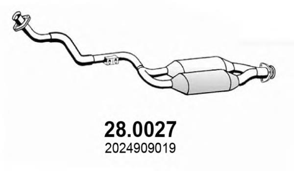 Silenciador, parte dianteira Mercedes A2024909019 preço, a partir de 430,65 USD
