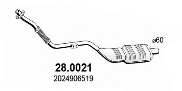 Convertidor - catalisador Mercedes A2024906519 preço, a partir de 478,62 USD