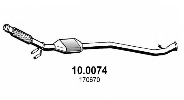 Silenciador, parte dianteira Peugeot/Citroen 1705QP