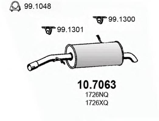 Compre 1726NQ Peugeot/Citroen Silenciador, parte traseira