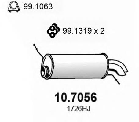 Compre 135547 Bosal Silenciador, parte traseira