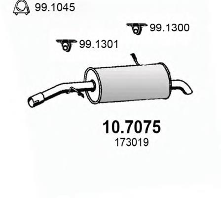 Silenciador, parte traseira Peugeot/Citroen 1726NQ preço, a partir de 86,29 USD