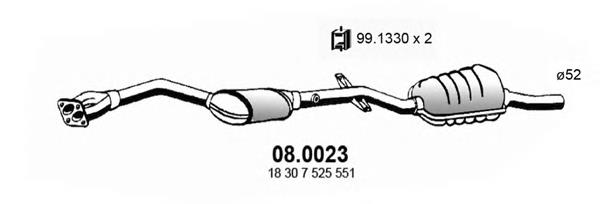 Convertidor - catalisador BM91202H BM Catalysts
