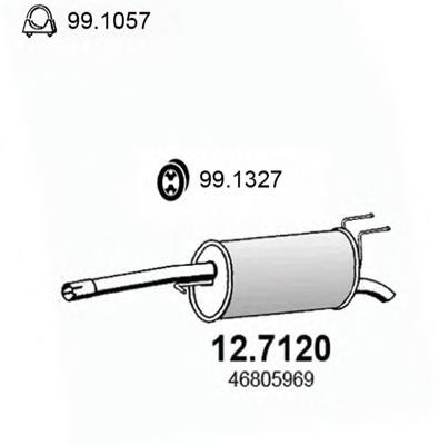 Compre 16038 Asmet Silenciador, parte traseira