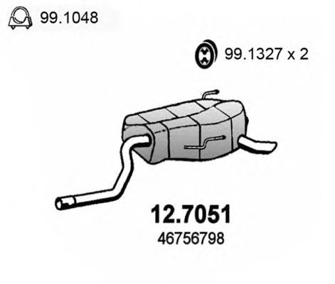 148359 Bosal Silenciador, parte traseira