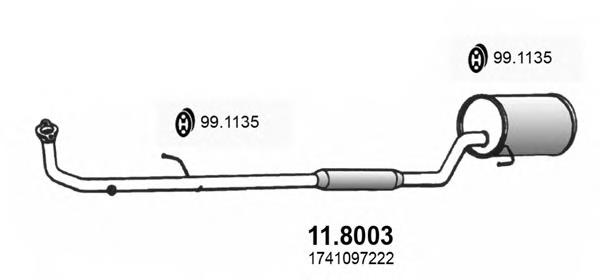 Silenciador, parte central Polmostrow 0600 preço, a partir de 62,38 USD
