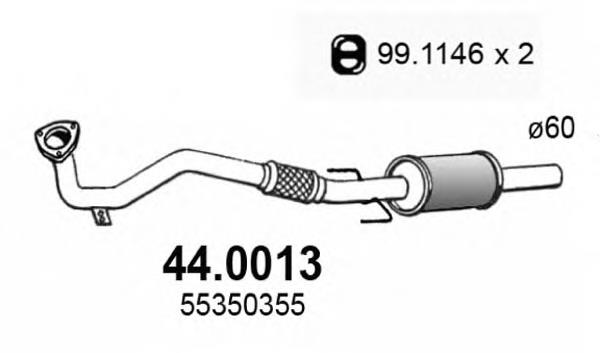 Compre 8LE366051781 HELLA Silenciador, parte dianteira