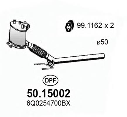 Filtro de partículas do sistema dos gases de escape VAG 6Q0254700BX preço, a partir de 111,23 USD