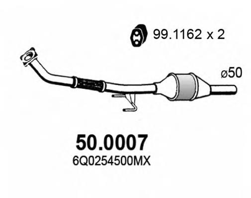 Silenciador, parte dianteira VAG 6Q0254502EX preço, a partir de 434,97 USD