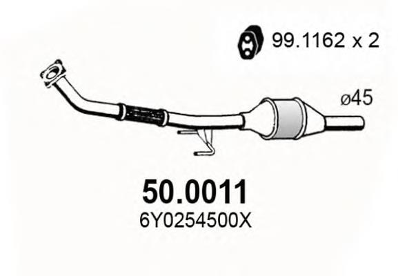 Convertidor - catalisador VAG 6Y0254500X preço, a partir de 291,91 USD