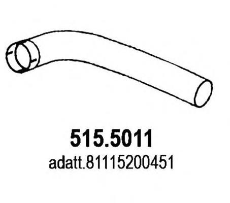 Tubo de escape, desde o catalisador até o silenciador 81152040451 MAN