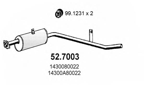 Compre 279017 Bosal Silenciador, parte traseira