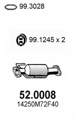 Convertidor - catalisador Suzuki 14250M72F40 preço, a partir de 261,07 USD