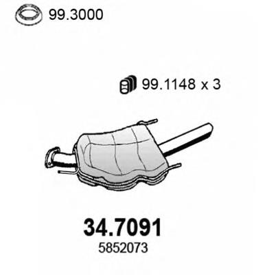 Silenciador, parte traseira Opel 13183206 preço, a partir de 111,91 USD